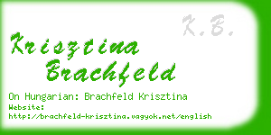 krisztina brachfeld business card